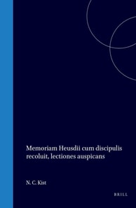 Memoriam Heusdii cum discipulis recoluit, lectiones auspicans historico et philosophotheologicas, A . 1839-1840 habendas