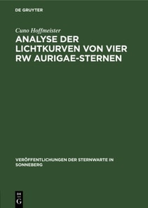 Analyse der Lichtkurven von vier RW Aurigae-Sternen