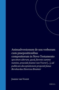 Animadversionum de usu verborum cum praepositionibus compositorum in Novo Testamento