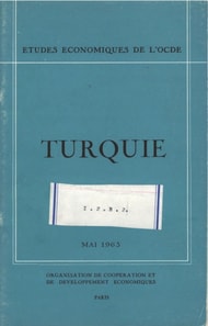 Etudes economiques de l'OCDE : Turquie 1963