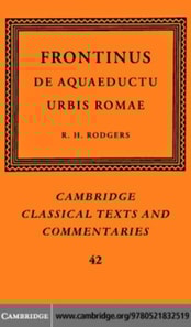 Frontinus: De Aquaeductu Urbis Romae