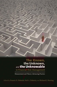 Known, the Unknown, and the Unknowable in Financial Risk Management