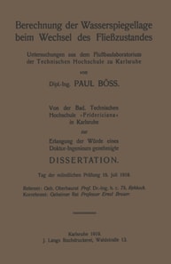Berechnung der Wasserspiegellage beim Wechsel des Fließzustandes