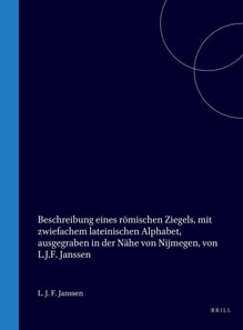 Beschreibung eines romischen Ziegels, mit zwiefachem lateinischen Alphabet, ausgegraben in der Nahe von Nijmegen