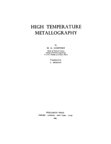 High Temperature Metallography