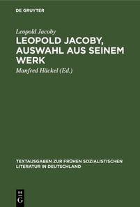 Leopold Jacoby, Auswahl aus seinem Werk