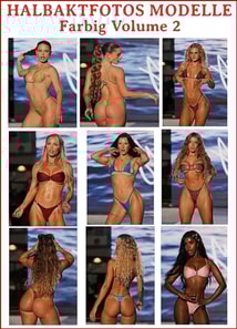316 Halbaktfotos Modelle, Mannequins Farbig Volume 2.