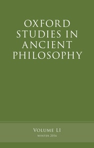 Oxford Studies in Ancient Philosophy, Volume 51