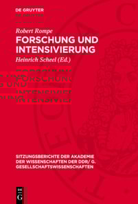 Forschung und Intensivierung