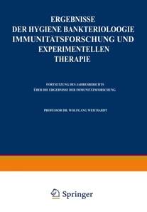 Ergebnisse der Hygiene Bakteriologie Immunitätsforschung und experimentellen Therapie