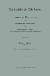 Zur Statistik der Zahnkaries