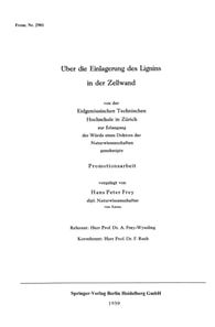 Über die Einlagerung des Lignins in der Zellwand