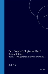 Sex. Propertii Elegiarum liber I (monobiblos)