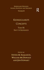 Volume 15, Tome III: Kierkegaard's Concepts