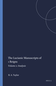 Lucianic Manuscripts of 1 Reigns