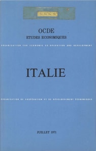 Etudes economiques de l'OCDE : Italie 1971