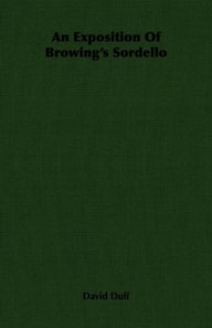 Exposition Of Browing's Sordello