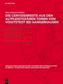 Die Cervidenreste aus den altpleistozänen Tonen von Voigtstedt bei Sangerhausen