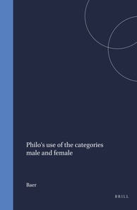 Philo's use of the categories male and female