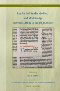 Regulae Iuris in the Medieval and Modern Age