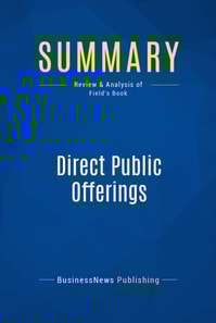 Summary: Direct Public Offerings