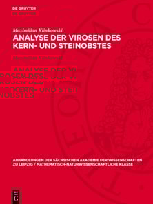 Analyse der Virosen des Kern- und Steinobstes