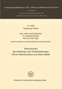 Determinanten der Nachfrage nach Verkehrsleistungen