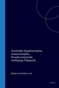 Arachnida: Mygalomorphae, Araneomorphae, Pseudoscorpionida, Amblypygi, Palpigradi