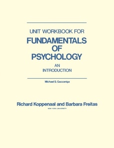 Unit Workbook for Fundamentals of Psychology