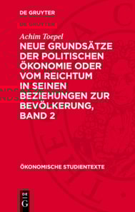 Neue Grundsätze der politischen Ökonomie oder vom Reichtum in seinen Beziehungen zur Bevölkerung, Band 2