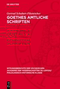 Goethes amtliche Schriften