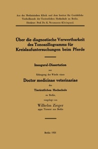 Über die diagnostische Verwertbarkeit des Tonoszillogramms für Kreislaufuntersuchungen beim Pferde