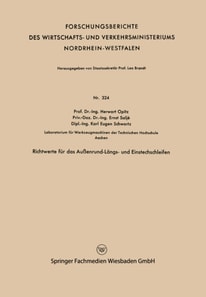 Richtwerte für das Außenrund-Längs- und Einstechschleifen