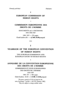 Yearbook of the European Convention on Human Rights / Annuaire de la Convention Europeenne des Droits de L'homme