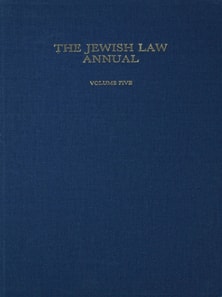 Jewish Law Annual Volume 5