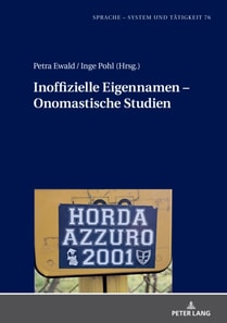 Inoffizielle Eigennamen – Onomastische Studien