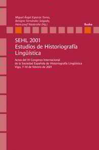 SEHL 2001. Estudios de Historiografia Linguistica