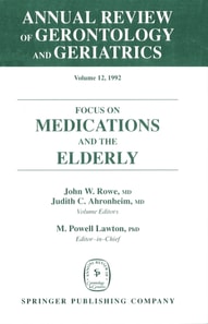Annual Review of Gerontology and Geriatrics, Volume 12, 1992