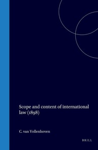 Scope and content of international law (1898)