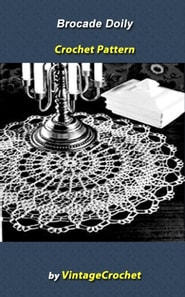 Brocade Doily Vintage Crochet Pattern eBook
