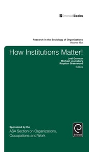How Institutions Matter!