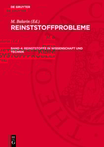 Reinststoffe in Wissenschaft und Technik