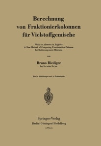 Berechnung von Fraktionierkolonnen für Vielstoffgemische