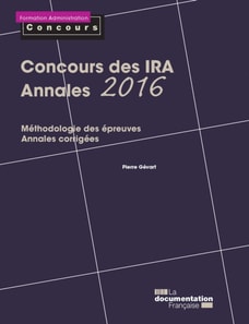 Concours des IRA - Annales 2016