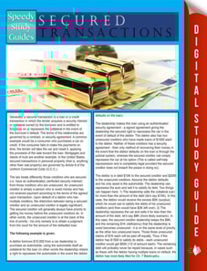 Secured Transactions (Speedy Study Guides)