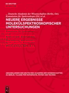 Neuere Ergebnisse molekülspektroskopischer Untersuchungen