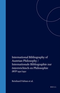 International Bibliography of Austrian Philosophy / Internationale Bibliographie zur osterreichischen Philosophie