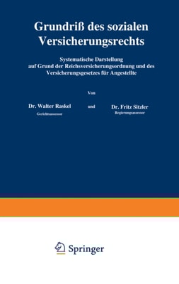 Grundriß des sozialen Versicherungsrechts