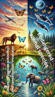 Endangered animal species - causes of species extinction and conservation measures
