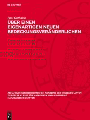 Über einen eigenartigen neuen Bedeckungsveränderlichen